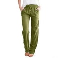 thumbnail image 1 of IDALL Wide Leg Sweatpants Women Joggers for Women And Straight Solid Elastic Pants Long Drawstring Women Waist Cotton Casual Pants Lounge Pants Women'S Pants Bronze L, 1 of 5