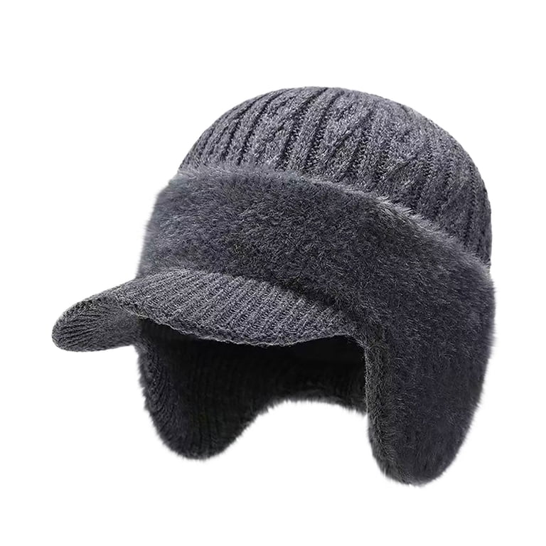 IDALL Winter Beanie with Brim and Ear Flaps, Outdoor Warm  display picture 3