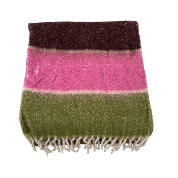 IDALL Winter Women Warm Scarf Long Shawl Large Scarves Cold Weather Thick Blanket Scarfs Colorful Plaid Green 1 One Size