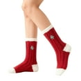 thumbnail image 1 of IDALL Women's Fuzzy Slipper Socks with Non-Slip Grippers, Cozy Fluffy Lined, Cute Christmas Gifts C One Size, 1 of 4
