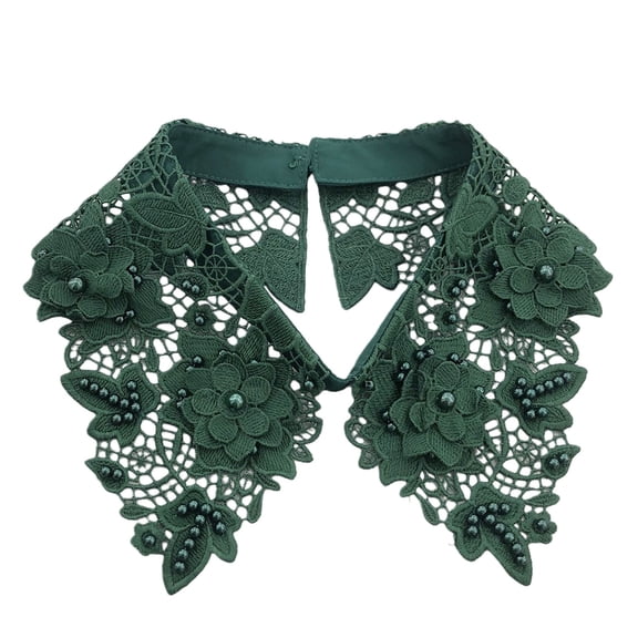 IDALL Women's Girls Detachable Blouse - Faux & Choker Collar Blackish Green 1 One Size