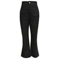thumbnail image 1 of IDALL Yoga Pants Women Flare Pants for Women Women Solid Color Corduroy Temperament Women Trousers Micro Lapels High Waist Casual Pants Wide Leg Pants Woman High Waisted Pants Black XL, 1 of 6