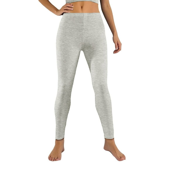 IDALL Yoga Pants Women Leggings for Women Workout Leggings Womens Daily Solid Yoga Pants Elastic Mid Waist Workout Pants Casual Sport Trousers Leggings Butt Lifting Leggings Gray S