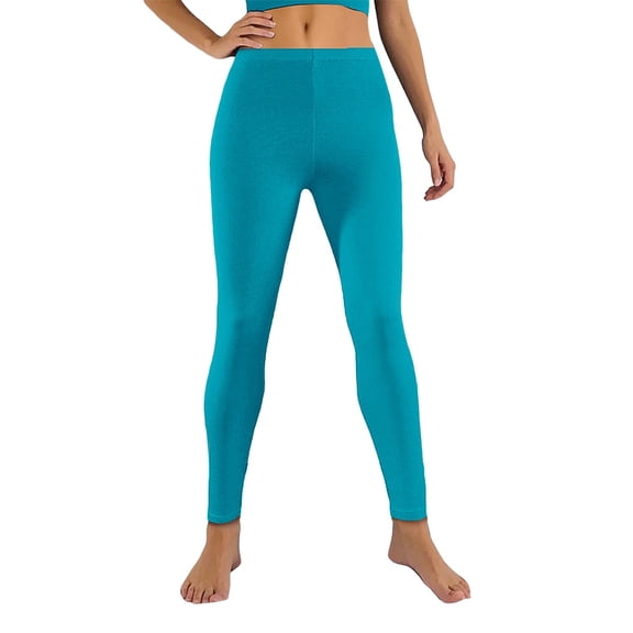 IDALL Yoga Pants Women Leggings for Women Workout Leggings Womens Daily Solid Yoga Pants Elastic Mid Waist Workout Pants Casual Sport Trousers Leggings Butt Lifting Leggings Light Blue 4XL