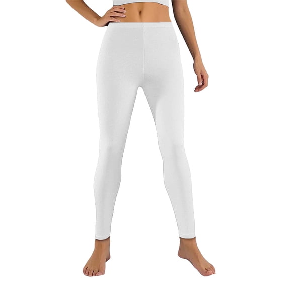 IDALL Yoga Pants Women Leggings for Women Workout Leggings Womens Daily Solid Yoga Pants Elastic Mid Waist Workout Pants Casual Sport Trousers Leggings Butt Lifting Leggings White M