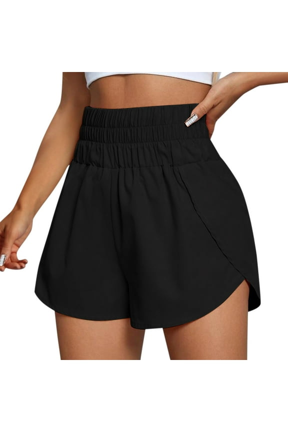 Yoga Shorts for Women Biker Shorts Women Running Shorts for Women Womens Running Shorts Work Elastic Waist Athletic Yoga Pants Sports Pants Workout Shorts Women Black L