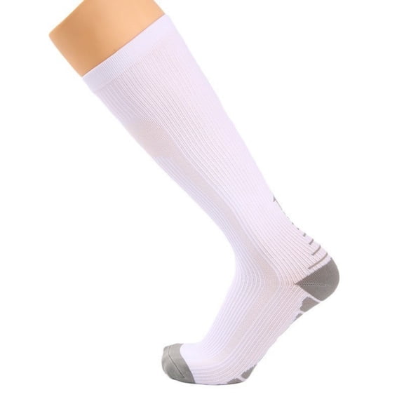 IDALL womens Graduated Compression Knee High Socks - Comfort and Fatigue Relief White S