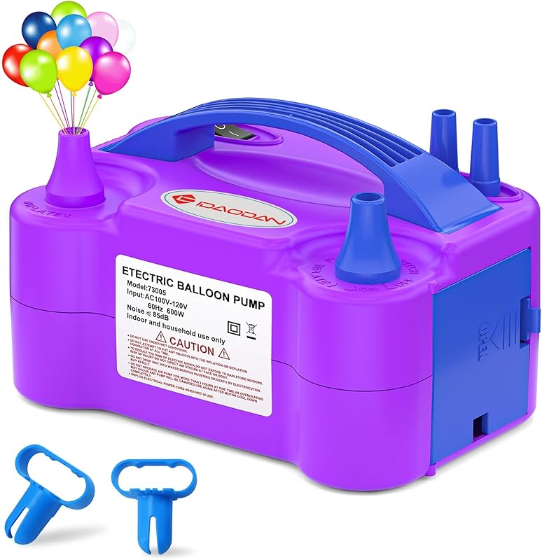 IDAODAN Electric Balloon Pump, Portable Electric Balloon Blower Machine ...