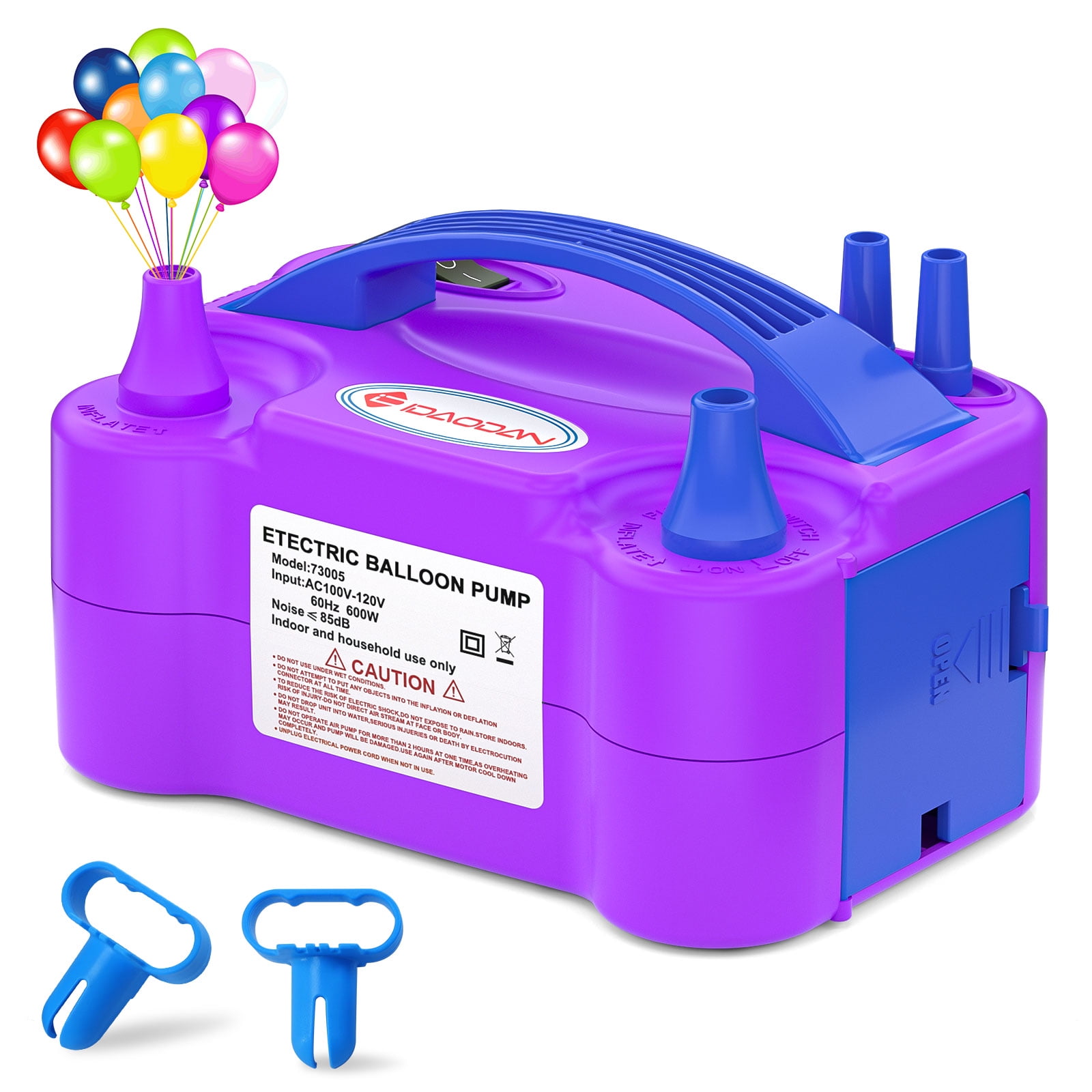 ID IDAODAN Electric Balloon Inflator, Portable Dual Nozzle Balloon