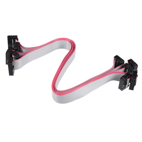 IDC 14 Pins Connector Flat Ribbon Cable Female Connector 30cm 2.54mm Pitch,5pcs