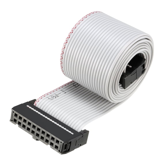 IDC 20P Wire Flat Gray Ribbon Cable 66cm 2.54mm Pitch 1pcs