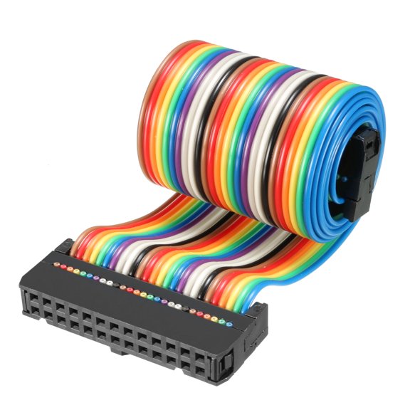 IDC 26P Wire Flat Rainbow Ribbon Cable 43cm 2.54mm Pitch 1pcs