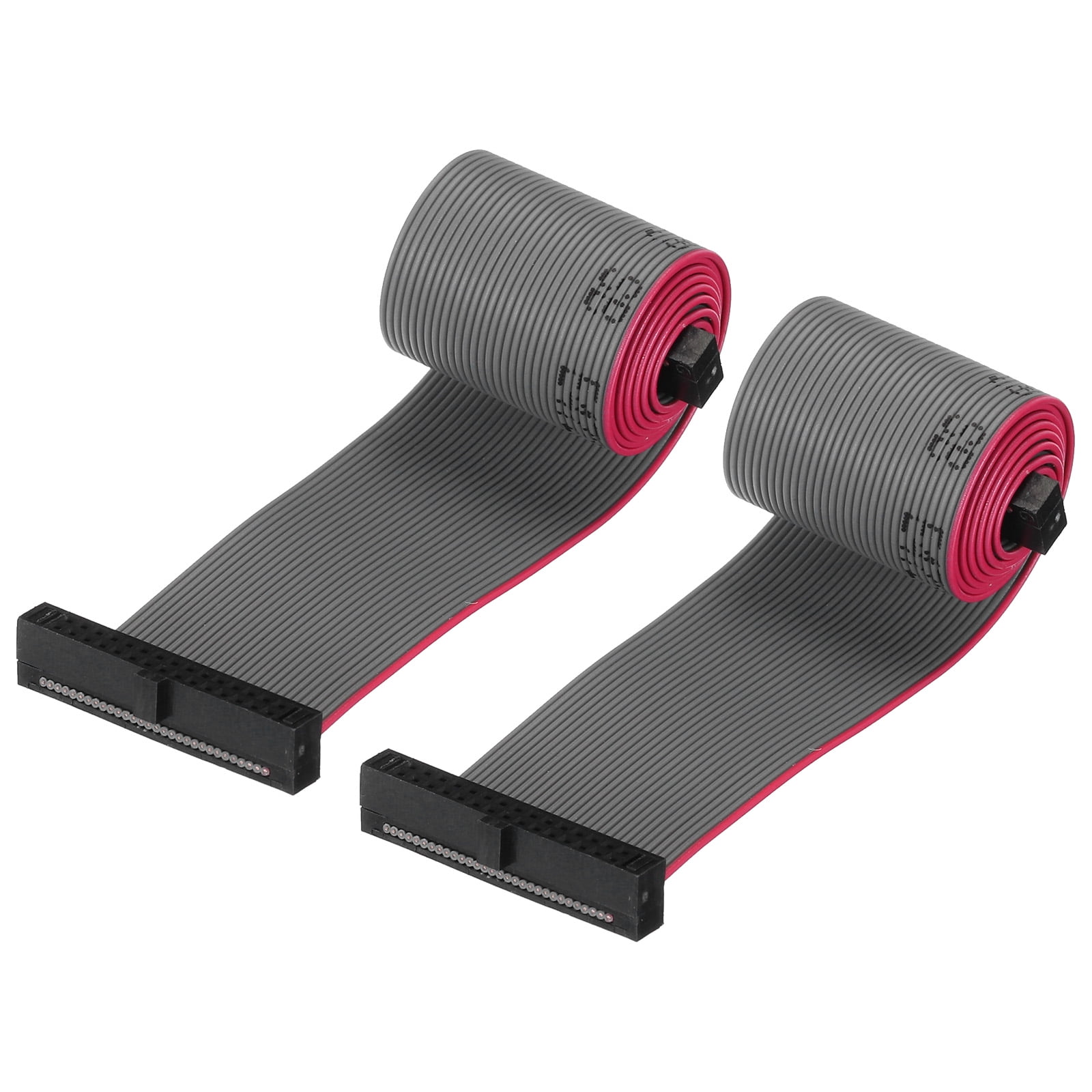 Câble Ruban IDC 30 Broches, Pas 2.0 Mm - Connecteur FC Vers FC - Longueur 30 Cm, Gris - Uxcell