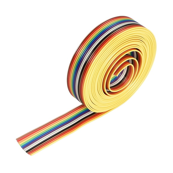 IDC Rainbow Wire Flat Ribbon Cable 14P 1.27mm Pitch 3meter/9.8ft Long