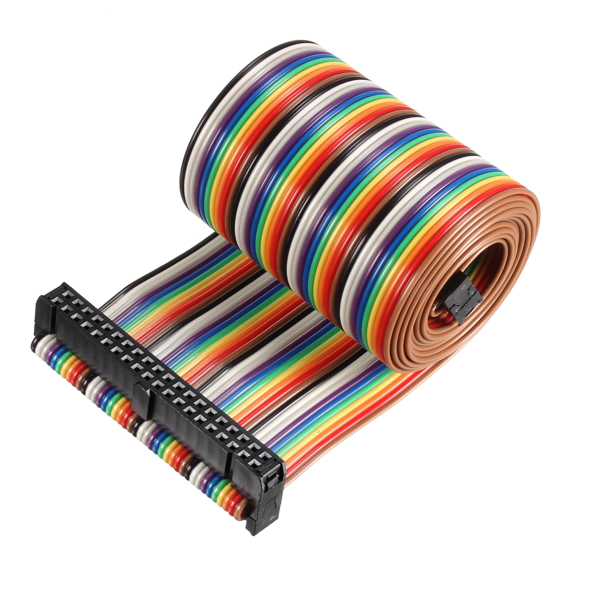 IDC Rainbow Wire Flat Ribbon Cable 40P Atype FC/FC Connector 2.54mm
