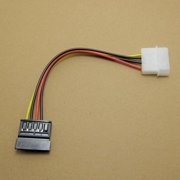 IDE Molex 4-Pin Male To Serial ATA SATA 15-Pin Female Power Adapter Cable Cord
