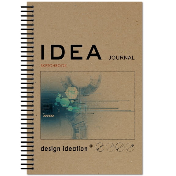 IDEA JOURNAL Spiral Bound Sketchbook. Mixed Media Paper. (5.5" x 8.5") SB-50100-LS-6-2