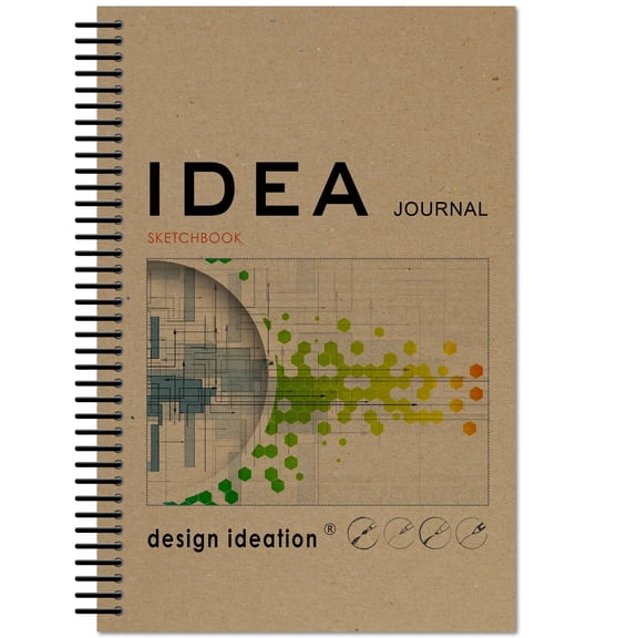 IDEA JOURNAL Spiral Bound Sketchbook. Mixed Media Paper. (5.5" x 8.5") SB-50100-LS-6-5