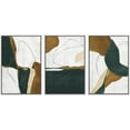 thumbnail image 1 of IDEA4WALL 3 Panels Framed Canvas Print Wall Art Set Brown Navy Blue Geometric Landscapes Abstract Shapes Illustration Modern Art Decorative Nordic Artwork for Home - 24"x36"x3 Panels White, 1 of 5