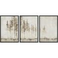 thumbnail image 1 of IDEA4WALL 3 Panels Framed Canvas Print Wall Art Set Pastel Grunge Forest Tree Landscape Abstract Shapes Illustration Modern Art Decorative Nordic Artwork Housewarming - 16"x24"x3 Panels Black, 1 of 5