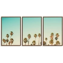 IDEA4WALL 3 Piece Canvas Wall Art Tropical Palm Trees Canvas Prints Framed Wall Art Decor