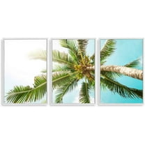 IDEA4WALL 3 Piece Canvas Wall Art Tropical Palm Trees Canvas Prints Framed Wall Art Decor
