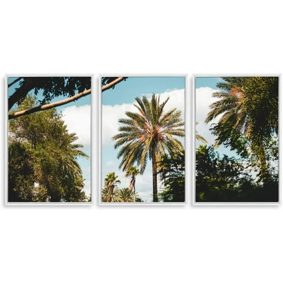 IDEA4WALL 3 Piece Canvas Wall Art Tropical Palm Trees Canvas Prints Framed Wall Art Decor