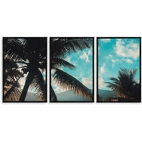 IDEA4WALL 3 Piece Canvas Wall Art Tropical Palm Trees Canvas Prints Framed Wall Art Decor
