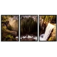 thumbnail image 1 of IDEA4WALL 3 Piece Framed Canvas Wall Art for Living Room, Bedroom Waterfall in Deep Forest of Croatia Canvas Prints for Modern Home Decoration Ready to Hang, 1 of 4