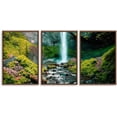 thumbnail image 1 of IDEA4WALL 3 Piece Framed Canvas Wall Art for Living Room, Bedroom Waterfall in Deep Forest of Croatia Canvas Prints for Modern Home Decoration Ready to Hang, 1 of 4