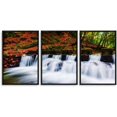 thumbnail image 1 of IDEA4WALL 3 Piece Framed Canvas Wall Art for Living Room, Bedroom Waterfall in Deep Forest of Croatia Canvas Prints for Modern Home Decoration Ready to Hang, 1 of 4