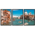 thumbnail image 1 of IDEA4WALL 3 Piece Framed Canvas Wall Art for Living Room, Bedroom Italy City Landscape Canvas Prints for Modern Home Decoration Ready to Hang, 1 of 4