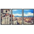 thumbnail image 1 of IDEA4WALL 3 Piece Framed Canvas Wall Art for Living Room, Bedroom Italy City Landscape Canvas Prints for Modern Home Decoration Ready to Hang, 1 of 4