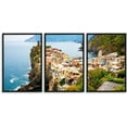 thumbnail image 1 of IDEA4WALL 3 Piece Framed Canvas Wall Art for Living Room, Bedroom Italy City Landscape Canvas Prints for Modern Home Decoration Ready to Hang, 1 of 4