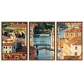 thumbnail image 1 of IDEA4WALL 3 Piece Framed Canvas Wall Art for Living Room, Bedroom Italy City Landscape Canvas Prints for Modern Home Decoration Ready to Hang, 1 of 4