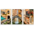 thumbnail image 1 of IDEA4WALL 3 Piece Framed Canvas Wall Art for Living Room, Bedroom Italy City Landscape Canvas Prints for Modern Home Decoration Ready to Hang, 1 of 4