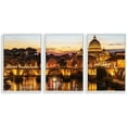thumbnail image 1 of IDEA4WALL 3 Piece Framed Canvas Wall Art for Living Room, Bedroom Italy City Landscape Canvas Prints for Modern Home Decoration Ready to Hang, 1 of 4