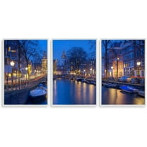 IDEA4WALL 3 Piece Framed Canvas Wall Art for Living Room, Bedroom Italy City Landscape Canvas Prints for Modern Home Decoration Ready to Hang