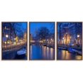 thumbnail image 1 of IDEA4WALL 3 Piece Framed Canvas Wall Art for Living Room, Bedroom Italy City Landscape Canvas Prints for Modern Home Decoration Ready to Hang, 1 of 4