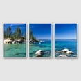 thumbnail image 1 of IDEA4WALL 3 Piece Framed Canvas Wall Art for Living Room, Bedroom Lake Tahoe Canvas Prints for Modern Home Decoration Ready to Hang, 1 of 4