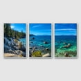 thumbnail image 1 of IDEA4WALL 3 Piece Framed Canvas Wall Art for Living Room, Bedroom Lake Tahoe Canvas Prints for Modern Home Decoration Ready to Hang, 1 of 4