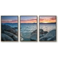 thumbnail image 1 of IDEA4WALL 3 Piece Framed Canvas Wall Art for Living Room, Bedroom Lake Tahoe Canvas Prints for Modern Home Decoration Ready to Hang, 1 of 4