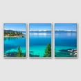 thumbnail image 1 of IDEA4WALL 3 Piece Framed Canvas Wall Art for Living Room, Bedroom Lake Tahoe Canvas Prints for Modern Home Decoration Ready to Hang, 1 of 4