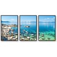 thumbnail image 1 of IDEA4WALL 3 Piece Framed Canvas Wall Art for Living Room, Bedroom Lake Tahoe Canvas Prints for Modern Home Decoration Ready to Hang, 1 of 4
