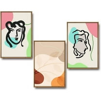 IDEA4WALL 3 Piece Framed Canvas Wall Art for Living Room, Bedroom Mattis and Brutalist Canvas Prints for Modern Home Decoration Ready to Hang