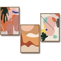 IDEA4WALL 3 Piece Framed Canvas Wall Art for Living Room, Bedroom Mattis and Brutalist Canvas Prints for Modern Home Decoration Ready to Hang