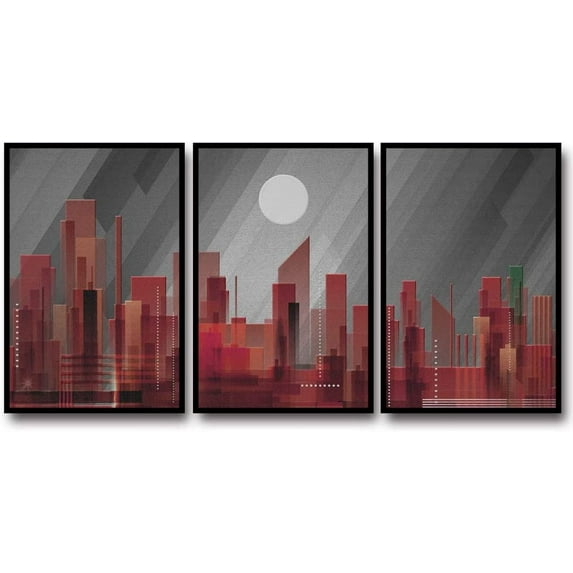 IDEA4WALL 3 Piece Framed Canvas Wall Art for Living Room, Bedroom Nordic Style Canvas Prints for Modern Home Decoration Ready to Hang