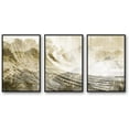 thumbnail image 1 of IDEA4WALL 3 Piece Framed CanvasWall Art for Living Room, Bedroom Golden Waves Canvas Prints for Modern Home Decoration Ready to Hang, 1 of 4