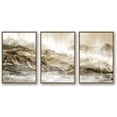 thumbnail image 1 of IDEA4WALL 3 Piece Framed CanvasWall Art for Living Room, Bedroom Golden Waves Canvas Prints for Modern Home Decoration Ready to Hang, 1 of 4