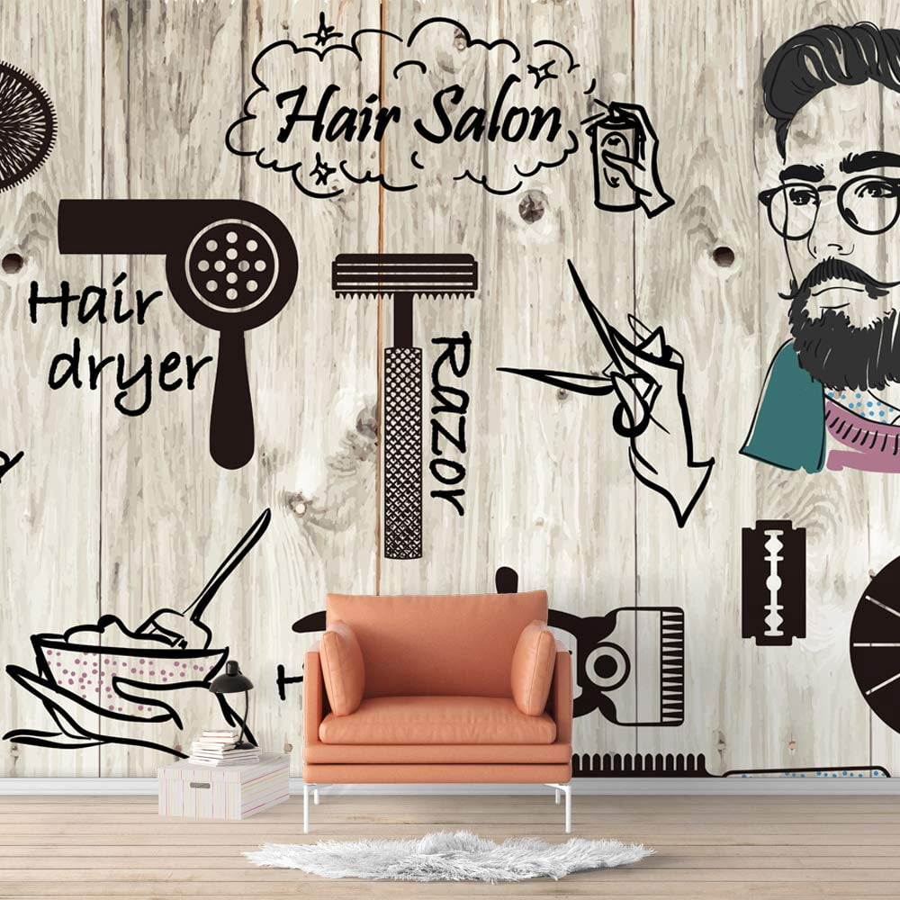 IDEA4WALL 4pcs Abstract Banksy Street Art Peel and Stick Wallpaper Removable Wall Murals Large Wall Stickers for Home Decoration, 66"x24"